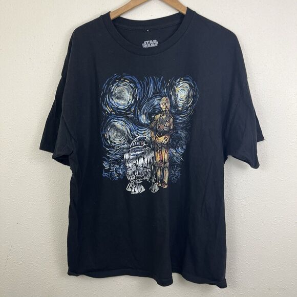 Star Wars Starry Night Van Gogh Graphic Tee Mens 2XL - Picture 1 of 3